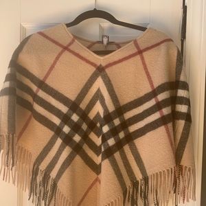 Burberry Tartan Plaid Poncho